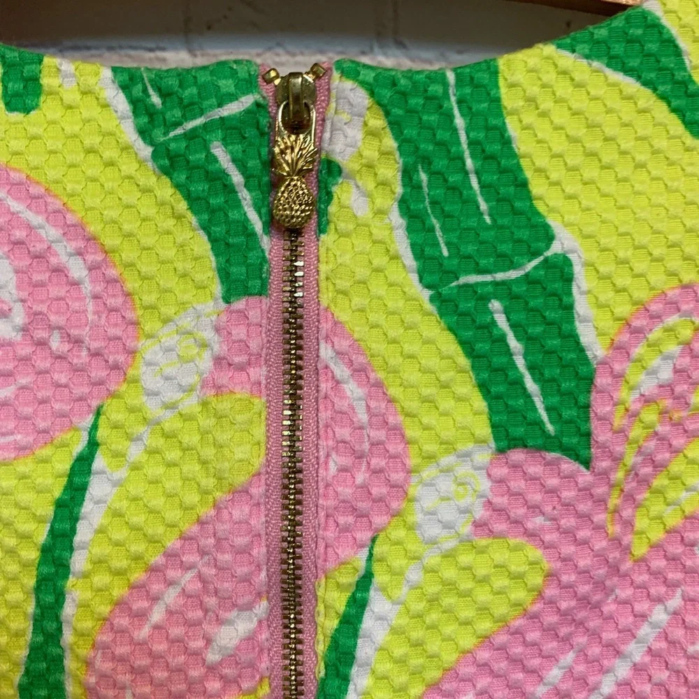 Lilly Pulitzer x Target Flamingo Pink and Green Mini Dress Size L 10 12​